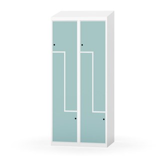 Novis Z garderobeskab skrå topplade 4 rum B80 cm
