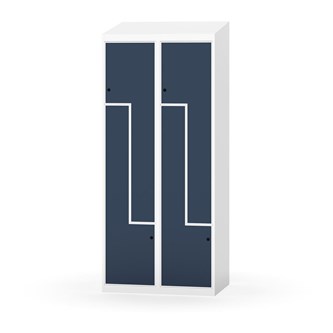 Novis Z garderobeskab skrå topplade 4 rum B80 cm