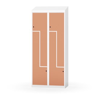 Novis Z garderobeskab skrå topplade 4 rum B80 cm