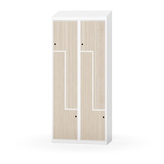 Novis Z garderobeskab skrå topplade 4 rum B80 cm