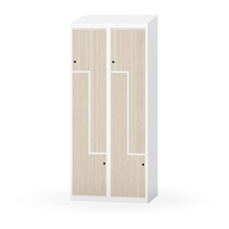 Novis Z garderobeskab skrå topplade 4 rum B80 cm