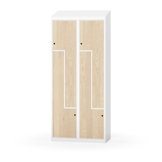 Novis Z garderobeskab skrå topplade 4 rum B80 cm