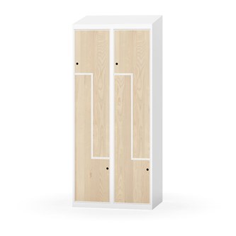 Novis Z garderobeskab skrå topplade 4 rum B80 cm