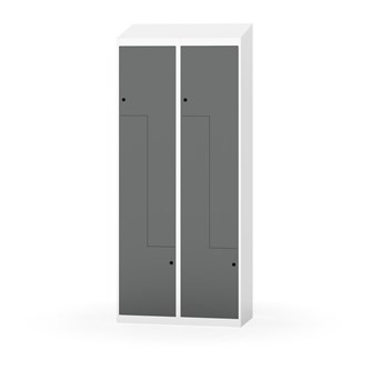 Novis Z garderobeskab skrå topplade 4 rum B80 cm