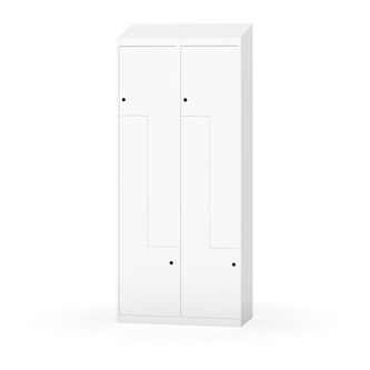 Novis Z garderobeskab skrå topplade 4 rum B80 cm