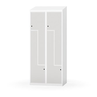 Novis Z garderobeskab skrå topplade 4 rum B80 cm