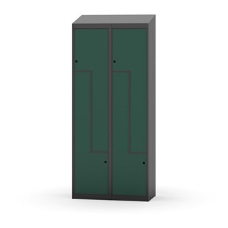 Novis Z garderobeskab skrå topplade 4 rum B80 cm