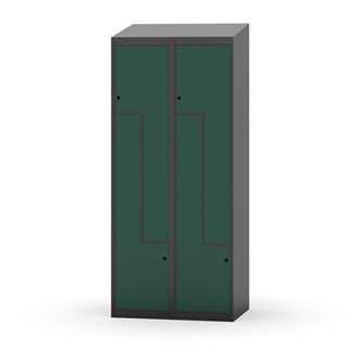 Novis Z garderobeskab skrå topplade 4 rum B80 cm