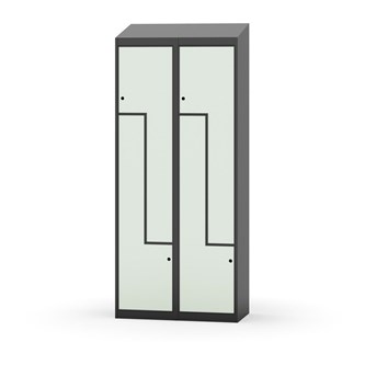 Novis Z garderobeskab skrå topplade 4 rum B80 cm