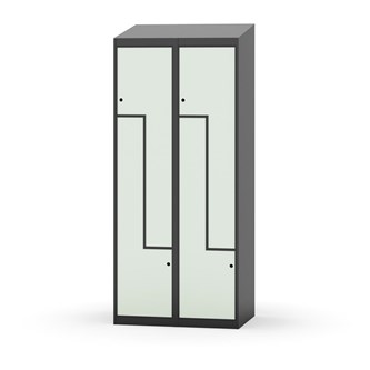 Novis Z garderobeskab skrå topplade 4 rum B80 cm