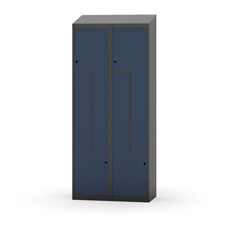 Novis Z garderobeskab skrå topplade 4 rum B80 cm