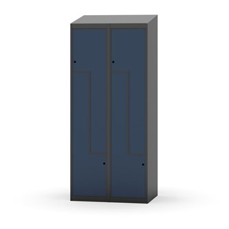 Novis Z garderobeskab skrå topplade 4 rum B80 cm