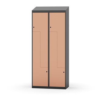 Novis Z garderobeskab skrå topplade 4 rum B80 cm