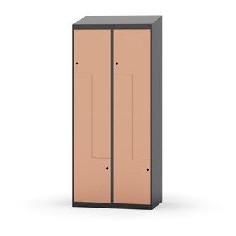 Novis Z garderobeskab skrå topplade 4 rum B80 cm