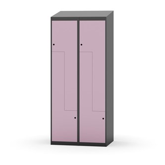 Novis Z garderobeskab skrå topplade 4 rum B80 cm