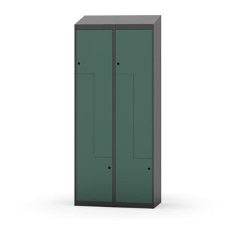 Novis Z garderobeskab skrå topplade 4 rum B80 cm