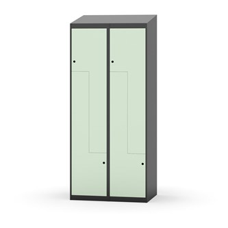 Novis Z garderobeskab skrå topplade 4 rum B80 cm