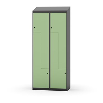 Novis Z garderobeskab skrå topplade 4 rum B80 cm