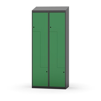 Novis Z garderobeskab skrå topplade 4 rum B80 cm