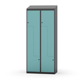 Novis Z garderobeskab skrå topplade 4 rum B80 cm
