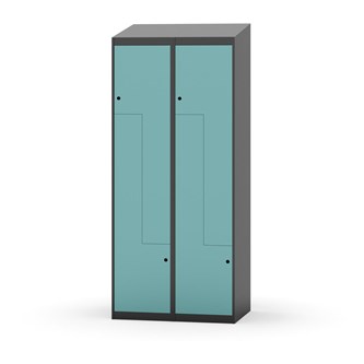 Novis Z garderobeskab skrå topplade 4 rum B80 cm
