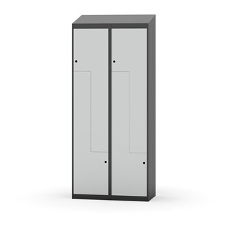 Novis Z garderobeskab skrå topplade 4 rum B80 cm