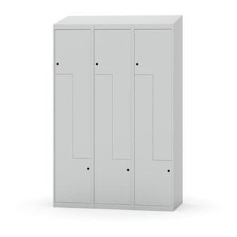 Novis Z garderobeskab skrå topplade 6 rum B120 cm