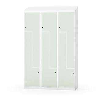 Novis Z garderobeskab skrå topplade 6 rum B120 cm
