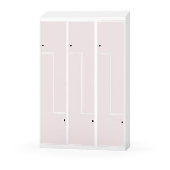 Novis Z garderobeskab skrå topplade 6 rum B120 cm