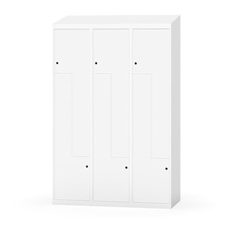 Novis Z garderobeskab skrå topplade 6 rum B120 cm