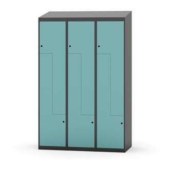 Novis Z garderobeskab skrå topplade 6 rum B120 cm