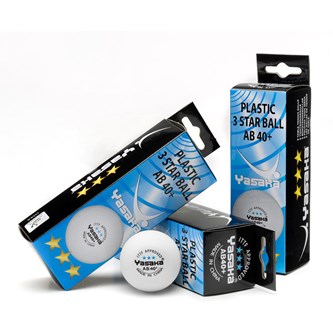 Yasaka bordtennisbold 3-stjernede 3 stk.