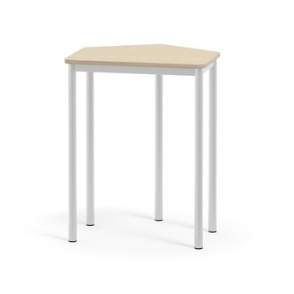 Bord 12:38 FSC DL 5-kantet 70x60 cm hvidt understel