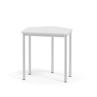 Bord 12:38 FSC DL 5-kantet 70x60 cm hvidt understel