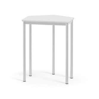 Bord 12:38 FSC DL 5-kantet 70x60 cm hvidt understel