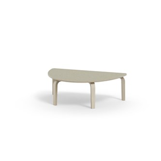 Arcus bord linoleum hvidpig. birk halvrundt 120-80 cm