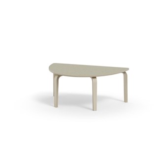 Arcus bord linoleum hvidpig. birk halvrundt 120-80 cm
