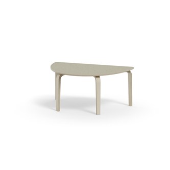 Arcus bord linoleum hvidpig. birk halvrundt 120-80 cm