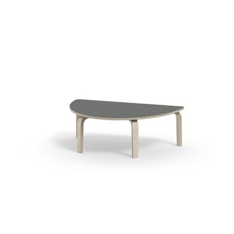 Arcus bord linoleum hvidpig. birk halvrundt 120-80 cm