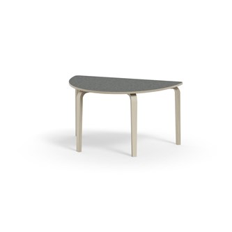 Arcus bord linoleum hvidpig. birk halvrundt 120-80 cm