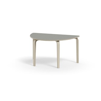 Arcus bord linoleum hvidpig. birk halvrundt 120-80 cm