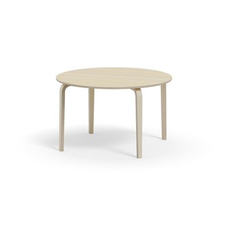 Arcus bord akustiklaminat hvidpig. birk Ø120 cm