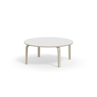Arcus bord akustiklaminat hvidpig. birk Ø120 cm