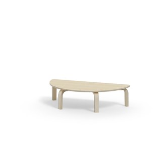 Arcus bord akustiklaminat hvidpig. birk halvrundt 120-60 cm