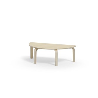 Arcus bord akustiklaminat hvidpig. birk halvrundt 120-60 cm