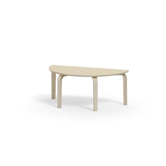 Arcus bord akustiklaminat hvidpig. birk halvrundt 120-60 cm