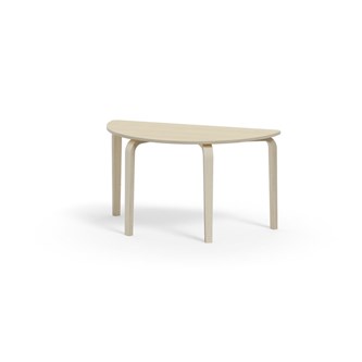 Arcus bord akustiklaminat hvidpig. birk halvrundt 120-60 cm