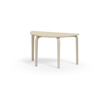 Arcus bord akustiklaminat hvidpig. birk halvrundt 120-60 cm