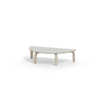 Arcus bord akustiklaminat hvidpig. birk halvrundt 120-60 cm