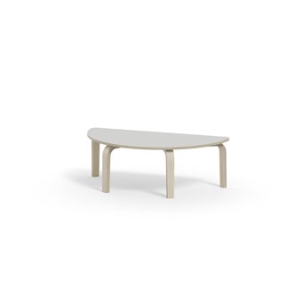 Arcus bord akustiklaminat hvidpig. birk halvrundt 120-60 cm